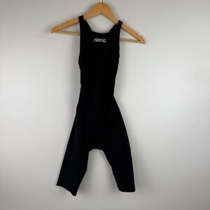 Arena Open Back Tech Suit Black Size USA 30 FINA Approved